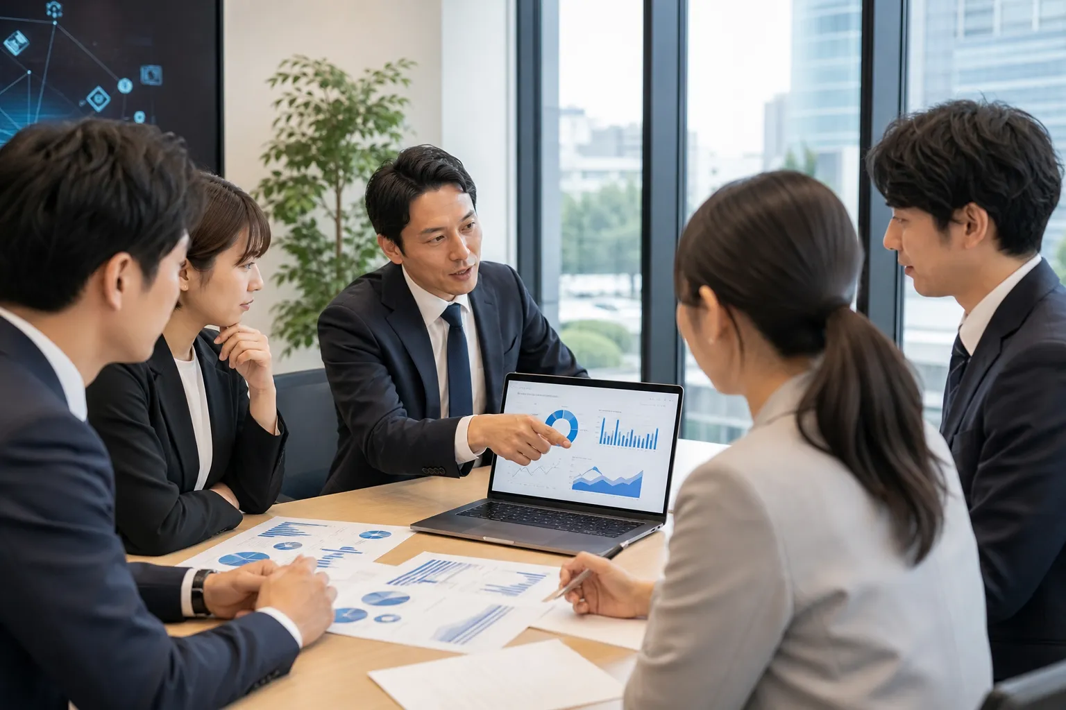 業務課題をヒアリングする打ち合わせのイメージ